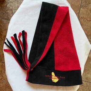 RARE Mount Gay Rum Barbados Stocking Jester Cap Black and Red with Tassel